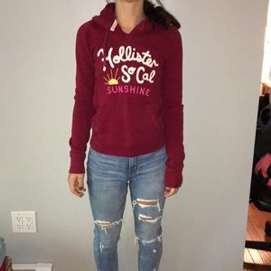 A Holister sweatshirt